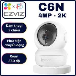 CAMERA IP WIFI EZVIZ C6N 4MP 2K - Xoay 360 Độ Đàm Thoại 2 Chiều Phát hiện và cảnh báo chuyển động hình ảnh toàn cảnh