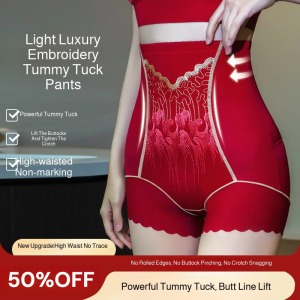 Tummy Tuck Pants High Waist Shaping Panties Safe Body Shaping Shorts Tummy Control Elastic Waistband Breathable Comfortable