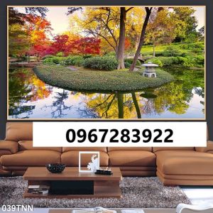 Gạch tranh phòng khách gia đình