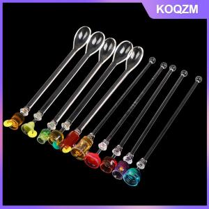 KOQZM Cocktail Stirrer Drink Mixing Stick Set Acrylic Cocktail Mixer Blender Bar Supplies Swizzle Stirrer