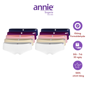 Combo 10 quần lót nữ trơn thun lạnh lưng thấp cao cấp annie 4534 ôm sát cơ thể không cộm cấn trẻ trung mềm mịn
