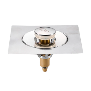 Foot Floor Drain Strainer Bounce Type Square Shower Floor Drain Prevent Backflow Shower Floor Drain Hair Strainer