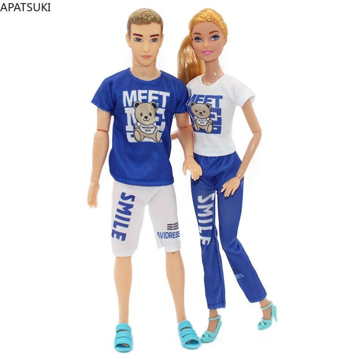 2sets/lot Royalblue Fashion Clothes Set for Barbie Doll Outfits