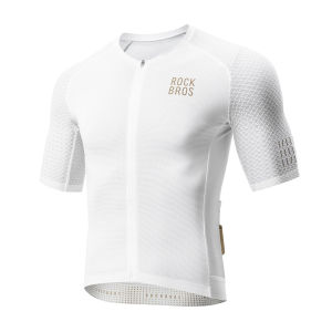 ROCKBROS Summer Cycling Jersey Short Sleeve Lightweight Reflective High Elasticity Breathable Jersey for Men MTB Cycling Clothing