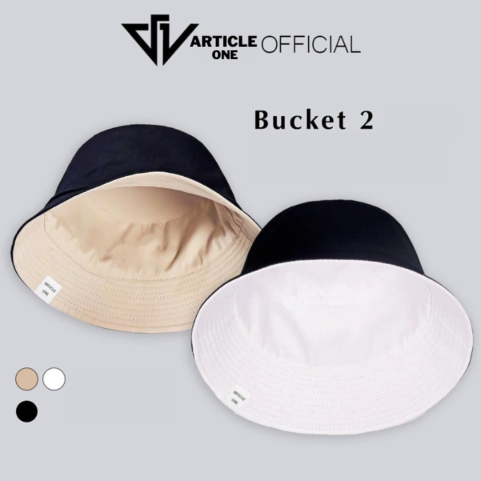 Large Black White Bucket Hat Men Reversible Fisherman Outdoor