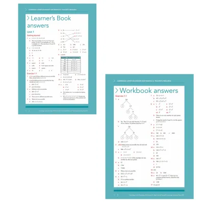 Cambridge Lower Secondary Mathematics Studentbook+ Workbook Stage 7/8/9 [ colored reprinted physical book without digital access code]