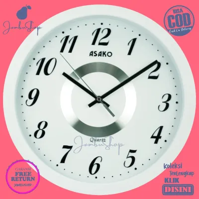 Jam Dinding Analog Minimalis Hijau Asako PT2146 MurahBest Seller Besar