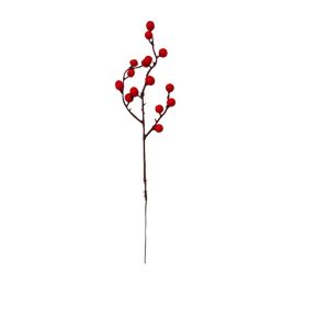 5Pcs 2024 New Year Lucky Money Tree Artificial Red Berry Branches Spring Festival Wedding Home Decoration DIY Christmas Tree Ornament