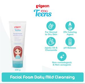 Pigeon Teens Facial Foam Daily Mild Cleansing 100ML - Sabun Cuci Muka Remaja