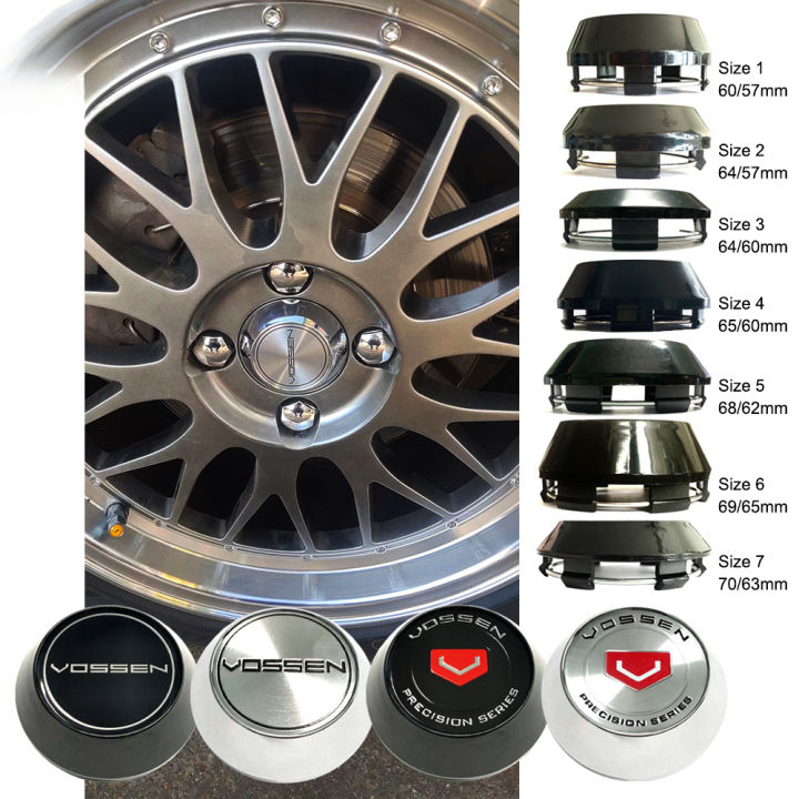 Vhbw 4x Coprimozzo Compatibile Con RIAL Autovetture - Copriruota, 64 Mm Nero Plastica 79420891 - Foto 6