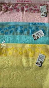 KHĂN MẶT THÊU HOA ĐÀO LOGO VINHLY CHẤT COTTON ORGANIC 100%