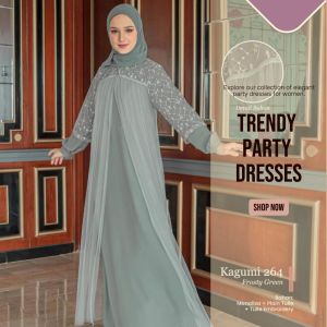 BAJU PESTA KONDANGAN WANITA & REMAJA GAMIS ETHICA KAGUMI 264 FROSTY GREEN