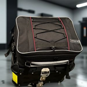 Immortal Top Box Bag 16L to 21L Capacity with Waterproof Cover For Alloy Box WITH STICKER