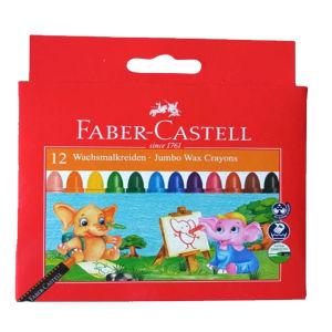 Krayon Faber Castell Wax Crayon 12 / 24 Warna Color Pencils Pensil Warna Alat Mewarnai Pinsil