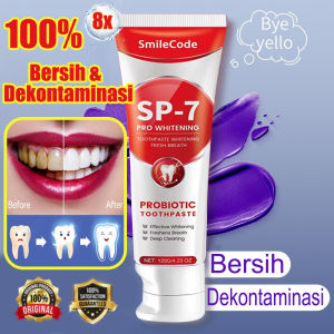 COD/ORI Pasta gigi SP7 odol pemutih gigi dan karang gigi Rrobiotic Whitening Toothpaste -Perawatan Mulut Menyegarkan untuk Gigi Bersih Cocok untuk Priadan Wanita 120g