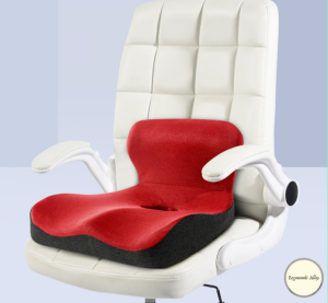 Memory Foam Seat Cushion with Lumbar Support for Car Office Chair Wheelchair Coccyx Cushion Lumbar Support Pillow with Removable Cover for Tailbone Back Pain ReliefChair CushionCushion SeatKusyen Kerusi Kayu