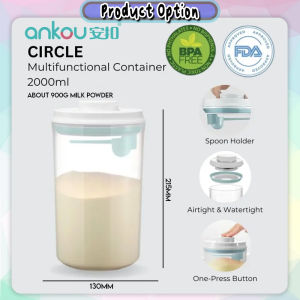 [Choo Choo Toy] Ankou Air Tight Milk Powder Container With Spoon Food Storage Container Bekas Susu Baby 奶粉罐 密封罐 - TW13