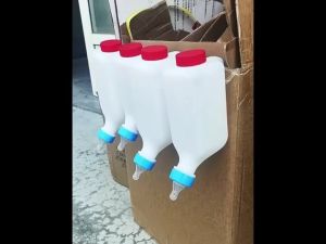 500ml Upside Down Hanging Lamb Feeding Bottle Farm Milk Feeder for Baby Goats Calves Livestock