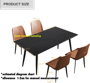 extra hard solid sintered stone dining table set with chairs