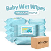 mixshop Baby Wet Wipes 10 Pkt per Carton Total 800 Sheets SG ready stock