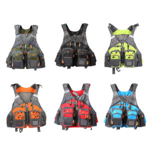 Multifunction Fly Fishing Vest Fishing Accessories Trout Fishing Gear Adjustable Multi Pokcet Waistcoat Jackets for Men