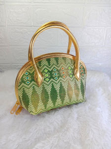 TAS TANGAN WANITA PESTA/TAS HANDLE GOLD/TAS BATIK SONGKET