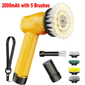 5 IN 1 Cordless Electric Spin Scrubber Rechargeable Handheld Cleaning Brush for Bathroom Kitchen Sink Window