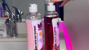 Natural Sant Onion & Rosemary Shampoo & Leave-In ment Set with tin Sulfate paraben & silicone free supports thicker & fuller hair women & men no onion smell two 16.9 fl oz bottles
