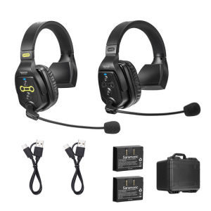 Saramonic Witalk WT5S Full-Duplex Communication Wireless Intercom Headset System for TV Film Production Teamwork Drone Shooting