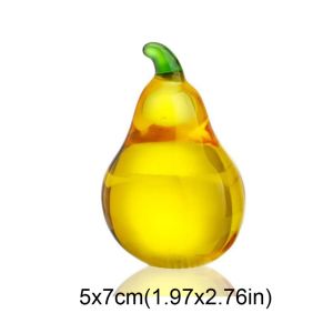 HUADIN Glass Crafts Pumpkin Strawberry Fruit Ornaments Pomegranate Pumpkin Pineapple Interesting Crystal Crafts Ornaments Crystal Figurines Mini Artificial Fruit Decoration Office