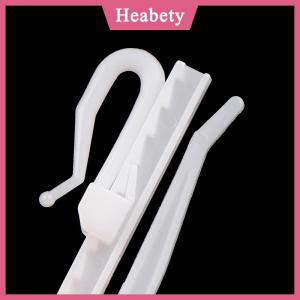 Heabety 10 cái rèm treo móc vòng cửa sổ Trắng nhựa rèm móc cho văn phòng Nhà Phụ kiện Rèm 7cm 8.5cm