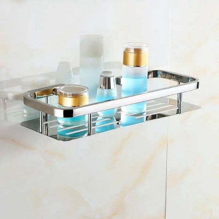 Kệ inox 304 đa năng 1 tầng, rổ inox đựng đồ phòng tắm, nhà bếp Cao cấp ...