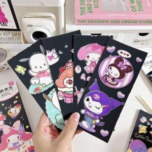 Sanrio Graffiti Scratching Book Kawaii My Melody Kuromi Đầy Màu Sắc Vẽ Tay Trẻ Em Vui Vẻ Nghệ Thuật Trẻ Em DIY Art Craft Quà Tặng Sinh Nhật