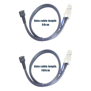 Cáp máy chủ góc 90 độ 50/100cm cho PCIe oculink SFF 8611 sang SFF 8644 Dây chuyển đổi 4i hiệu quả