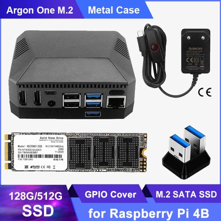 Raspberry Pi 4 Argon One M.2 Aluminum Case With SSD SATA M2 Expansion