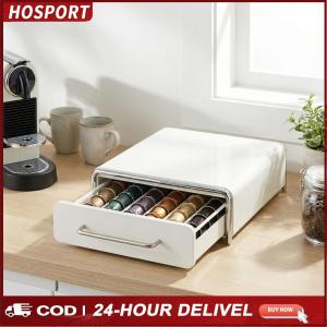 1-Tier Coffee Pod and Tea Bag Holder Easy To Clean Coffee Maker Machine Stand for Home Office Hotel Kitchen Dorm Counter