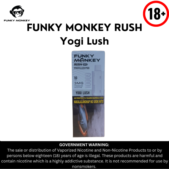 Funky Monkey Rush Yogi Lush Pod Or Set Disposable Vape Lazada Ph