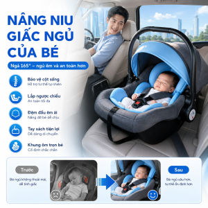 Ghế ô tô cho bé sơ sinh Ghế Ô Tô Cho Trẻ Sơ Sinh Dạng Nôi Ghế Ngồi Xe Hơi Em Bé An Toàn 0 12 Tháng Ghế Ô Tô Trẻ Em Cao Cấp Ghế an toàn ô tô cho bé
