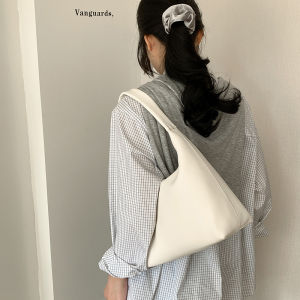 [hot sale] Large capacity shoulder bag simple pu soft leather bag