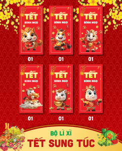 🧧 Sỉ 5000 Lì Xì Truyền Thống Tết 2026 - Lì Xì Tân Niên 2026 Độc Đáo 🐉 ( Mẫu như hình + tặng kèm túi bóng )