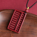 Cinnabar Necklace Pendant招财项链 原矿硃砂项链 高含量紫金砂如意算盘吊坠吊饰（已开光）. 