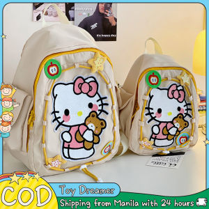Student Backpack Waterproof Hellokitty Schoolbag Girls Knapsack Cute Fashion Cartoon Cat Apple Star Printed Backpack Girls Heart Kawaii Leisure Knapsack Fashion Bag