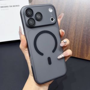 Matte Translucent Slim Phone Case for iPhone 17 Air 16 15 14 13 Pro Max Plus For Magsafe Magnetic Lens Protect Shockproof Cover