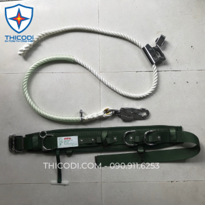 H667 ADELA Đài Loan - Dây đai an toàn điện lực bảo hộ lao động - Gồm đai bụng choàng thừng 1 móc xoay