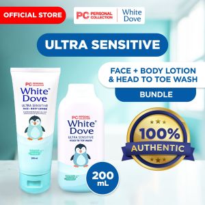 White Dove Ultra Sensitive Head to Toe Baby Wash and Face + Body Lotion 200ml