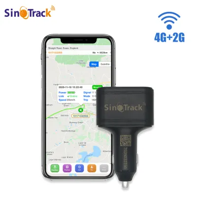 SinoTrack NEW 2G+4G Car Lighter GPS Tracker ST-909L Car Phone Charger with Free Online Tracking APP