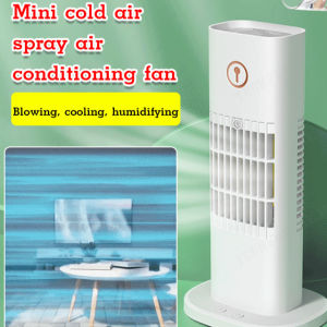 Home Water Cooling Fan Humidifying Mist Tower Fan Air Conditioning Fan Desktop Mini Office Chiller