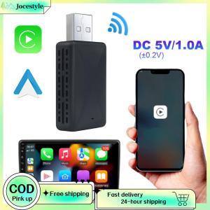 [Jocestyle Outdoor Mall]2 in 1 Wireless Carplay Android Auto Adapter Wired To Wireless Mini USB Dongle for Factory Wired CarPlay Android Auto
