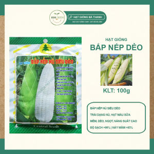 [EcoSeeds] Hạt Giống Bắp Nếp Nù Siêu Dẻo (Ngô Nếp) - Trái Dạng Nù Hạt Màu Sữa Mềm Dẻo - Gói 100g
