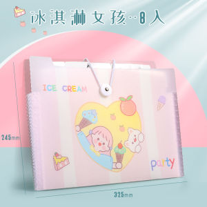 Túi đựng tài liệu bài kiểm tra A4 12 ngăn dây cài cute LILA TLDAYCAI483